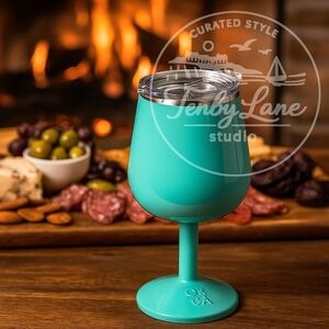 ORCA Vino Seafoam 15oz Insulated Stainless Steel Wine Cup w/ Lid Dishwasher Safe